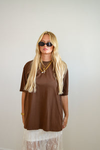 Elevated brown oversized tshirt 