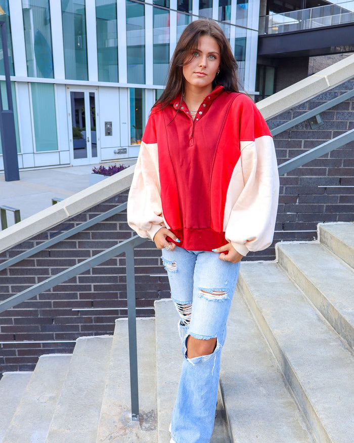 Brooklyne Oversized Colorblock Sweatshirt