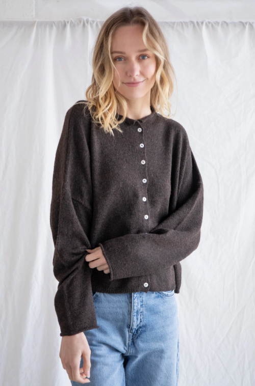 Chocolate Sarah Cardigan Top