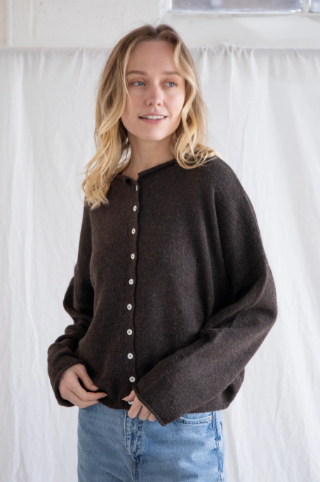 Chocolate Sarah Cardigan Top