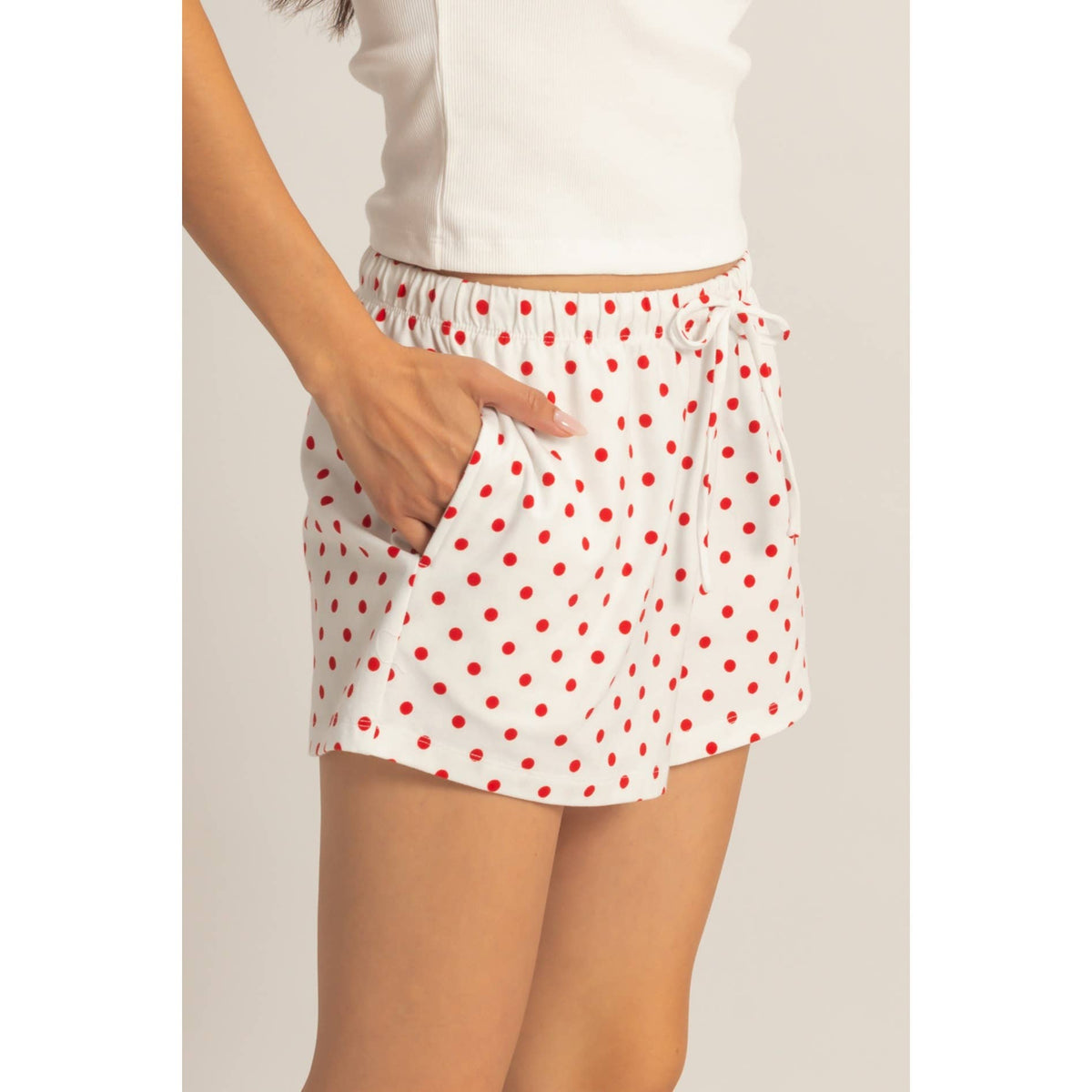 Vinny Polka Dot Drawstring Shorts