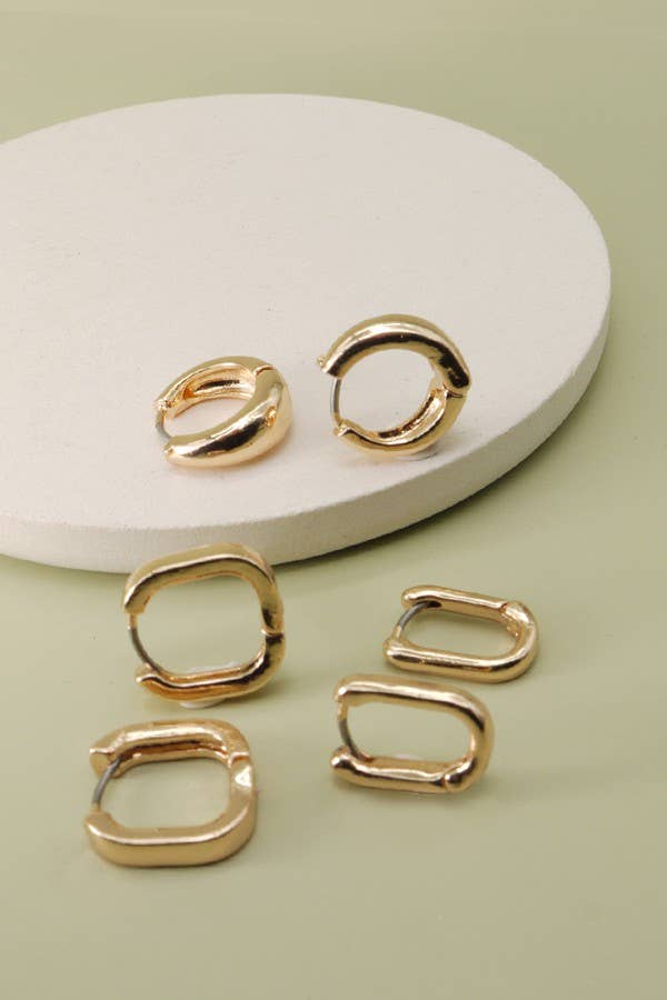 Trio Hoop Earrings Set