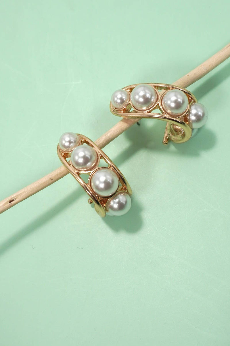 Pearl Hoop Earrings