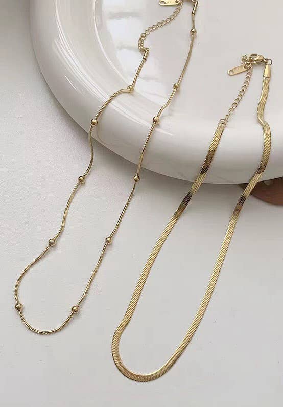 18k Gold Multilayer Necklace