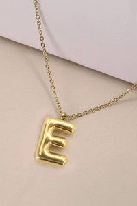 18K Gold Bubble Initial Necklace