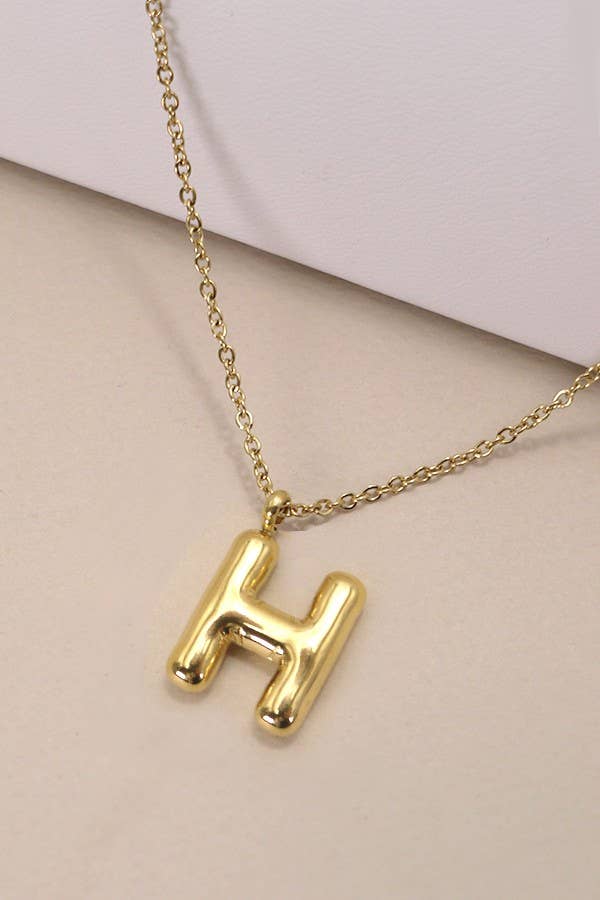 Bubble Initial Necklace