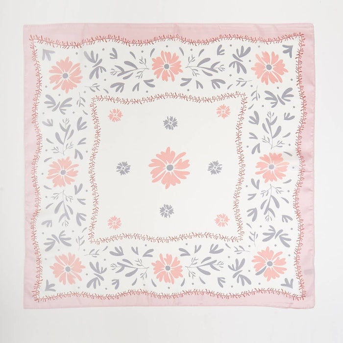 Flower Pattern Bandana Scarf