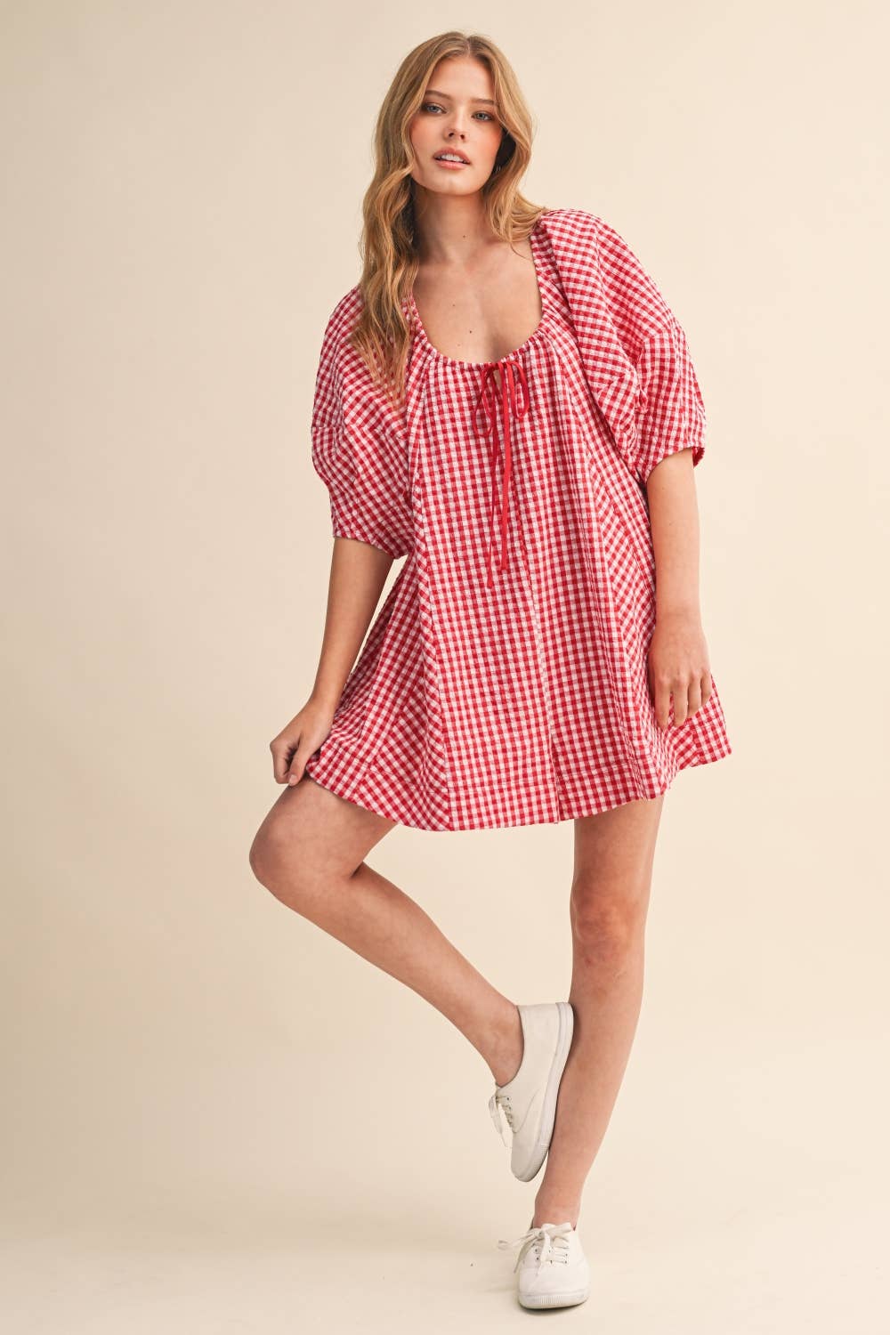 Hattie Gingham Romper