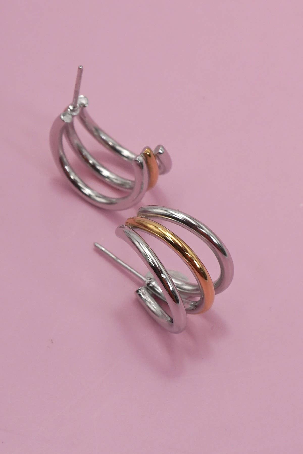 Miranda Two Tone Hoops