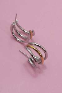 Miranda Two Tone Hoops