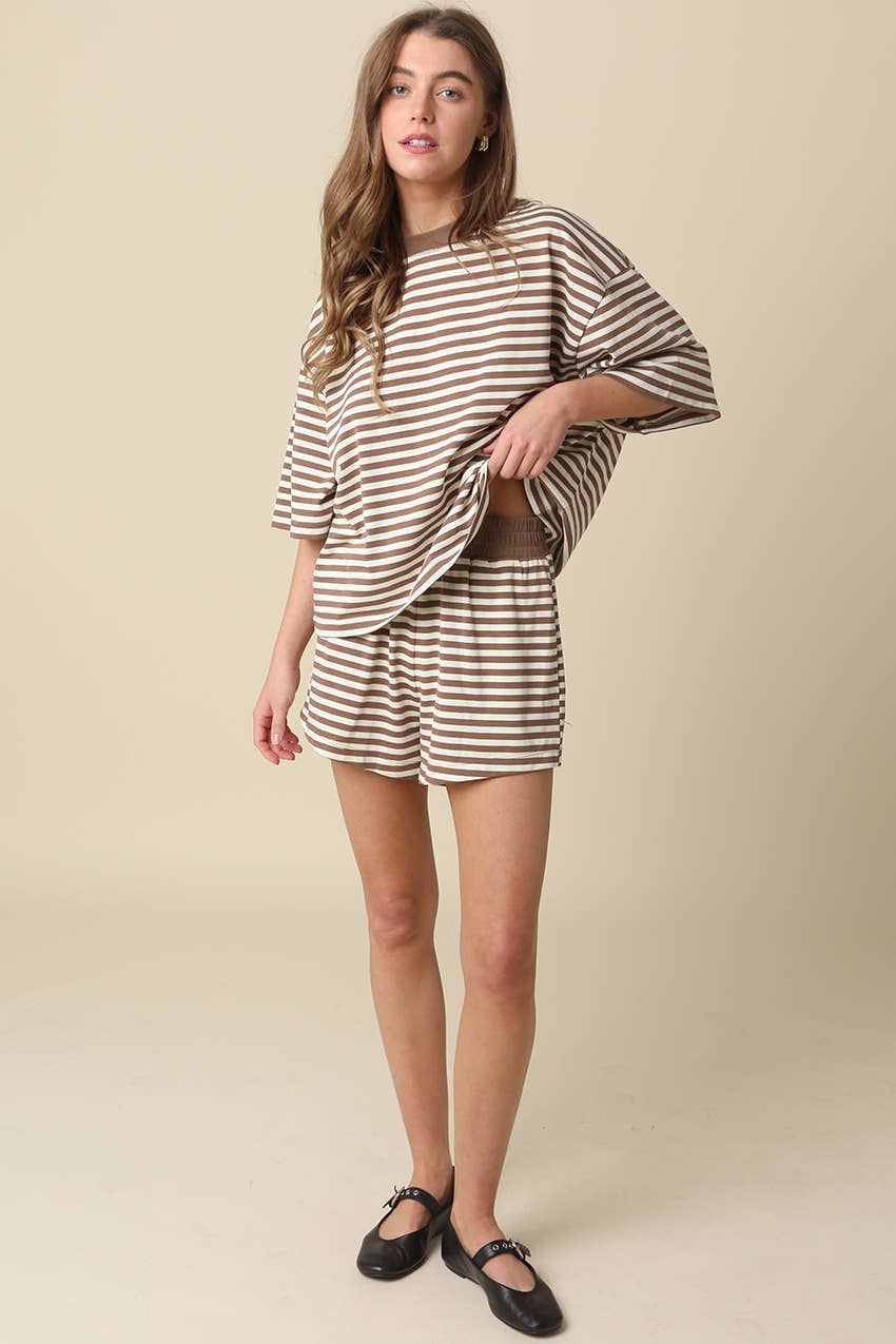 Lena Striped Relaxed-Fit Top