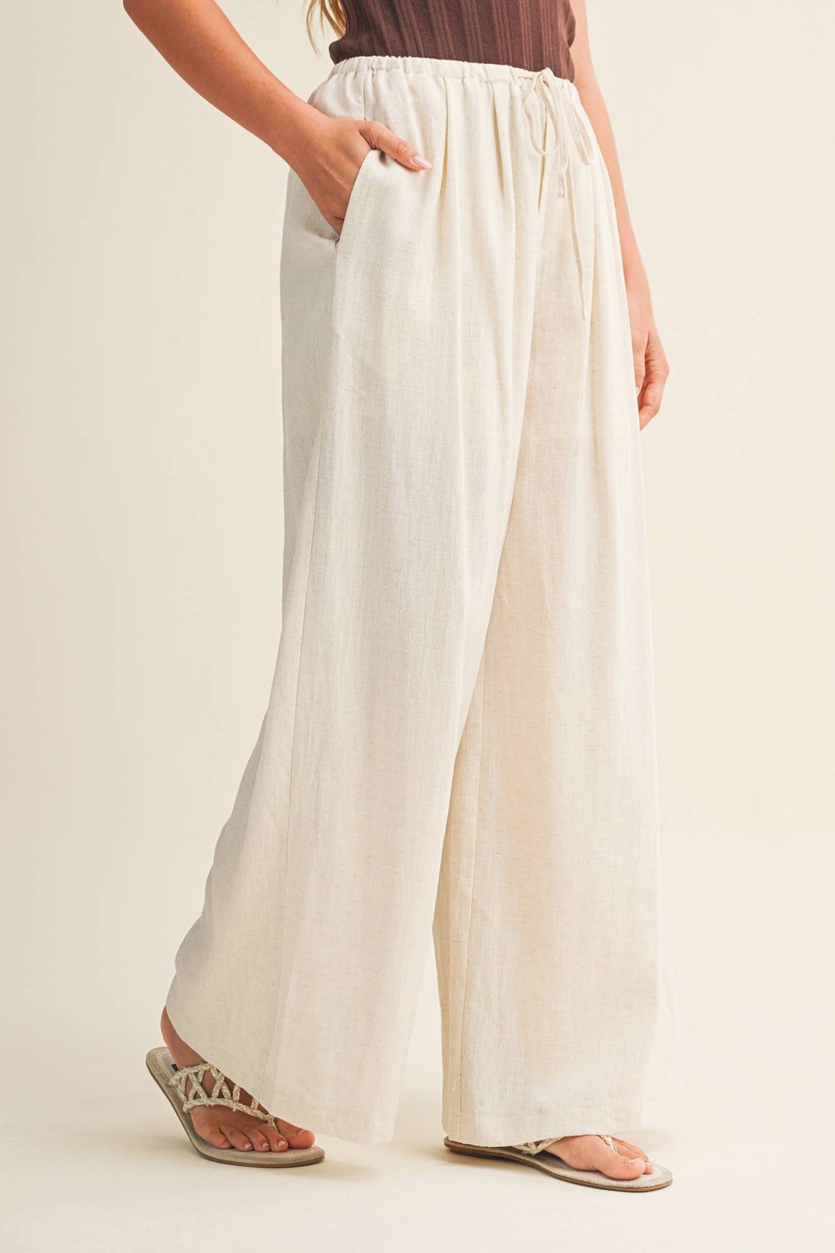 Ginny Linen Wide Leg Trouser