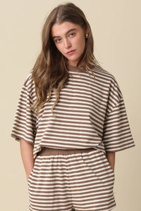 Lena Striped Relaxed-Fit Top