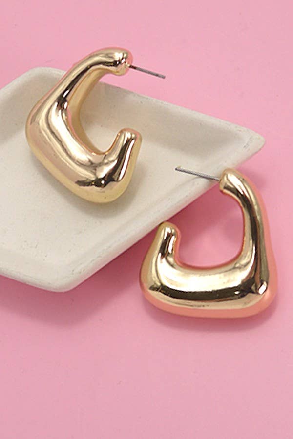 U Shape Hoop Earrings