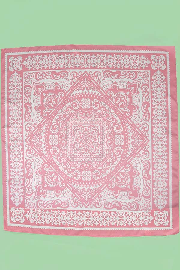 Pink Bandana Scarf