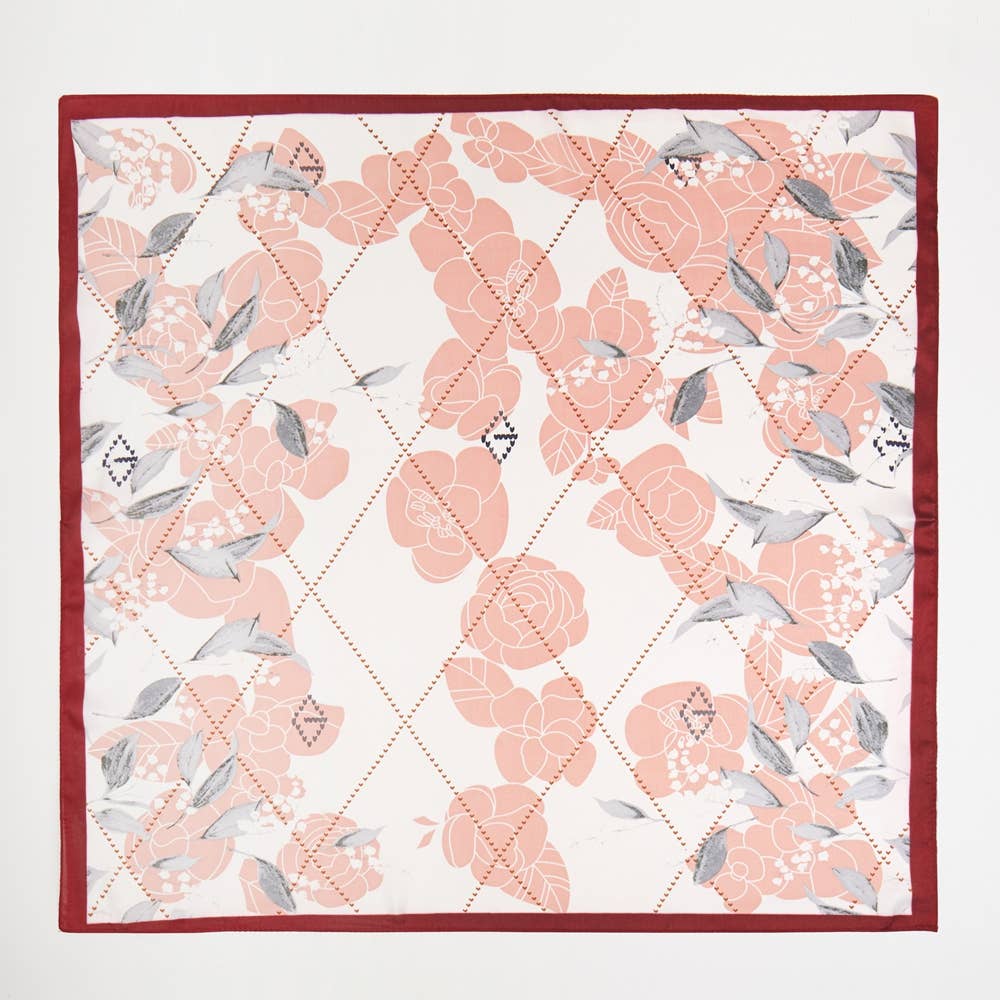 Flower Leaves Print Bandana Scarf