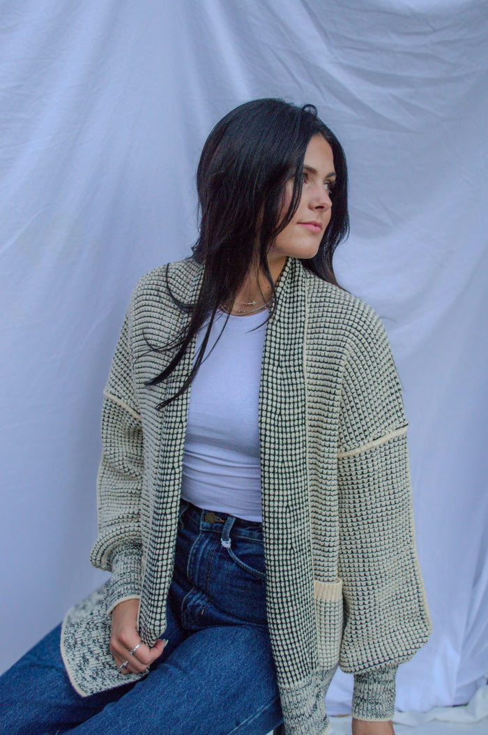 Leslie Waffle Knit Cardigan