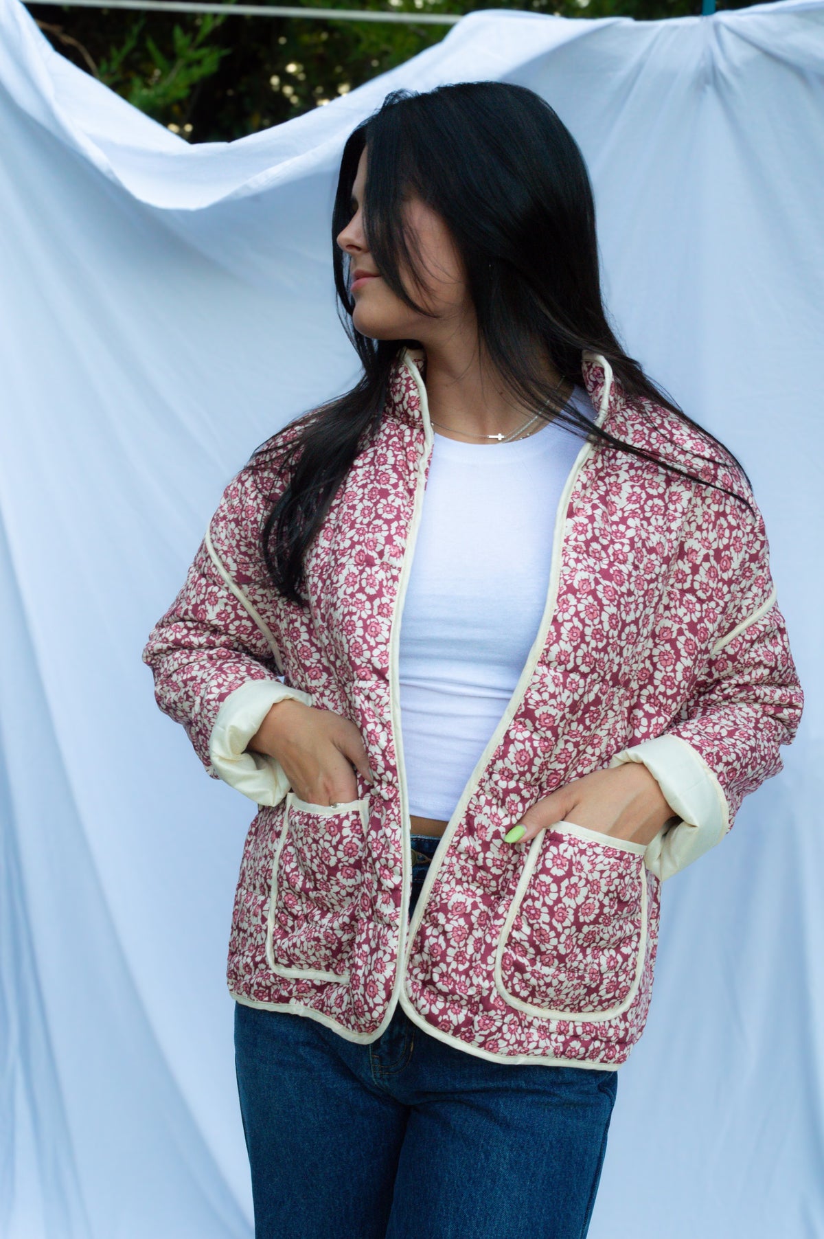 Jane Floral Puffer